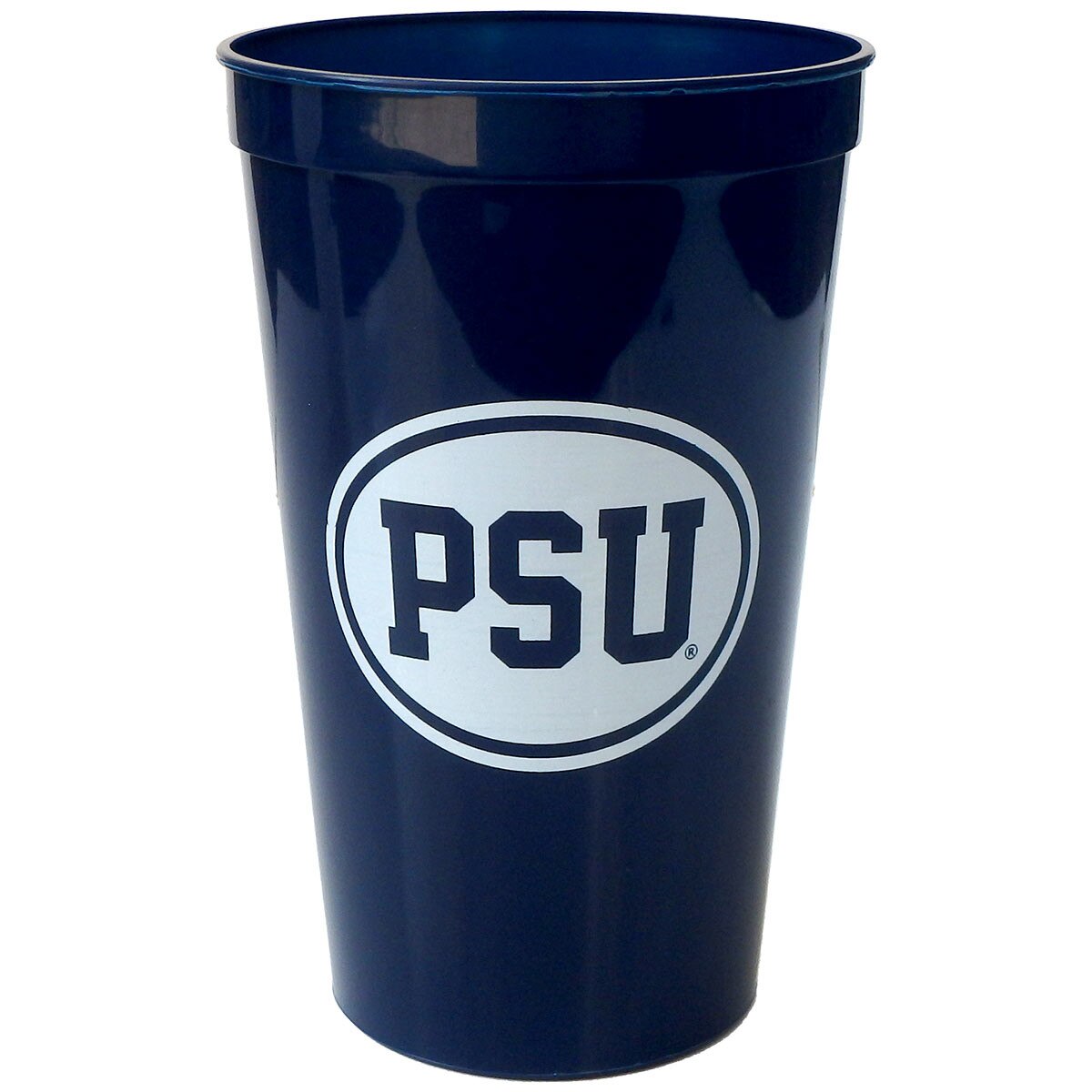 navy plastic cup with PSU